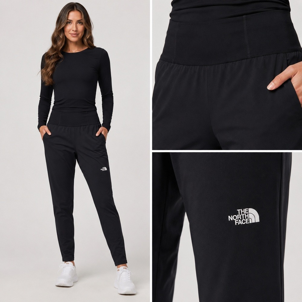 The North Face Free Run Long Pant‎ Womens L Black Trail Running Pants NBW32573